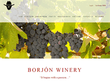 Tablet Screenshot of borjonwinery.com